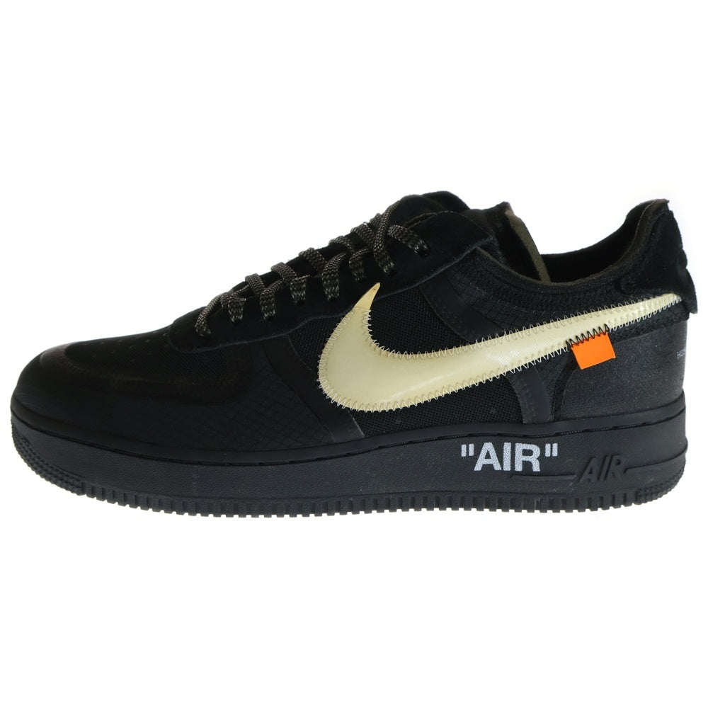 NIKE(ナイキ) ×OFF-WHITE THE 10 AIR FORCE 1 LOW オフホワイト ザテン エアフォースワン ローカットスニーカー ブラック US10/28cm AO4606-001