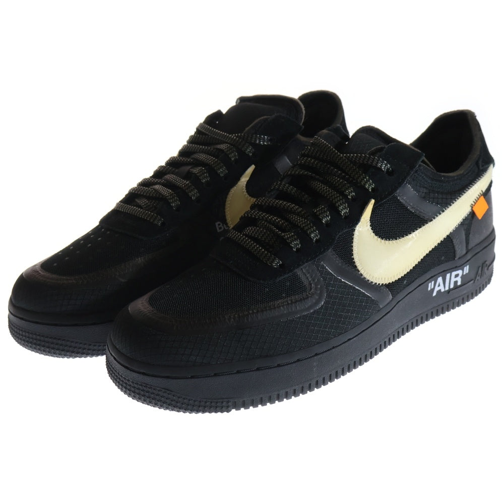 NIKE(ナイキ) ×OFF-WHITE THE 10 AIR FORCE 1 LOW オフホワイト ザテン エアフォースワン ローカットスニーカー ブラック US10/28cm AO4606-001