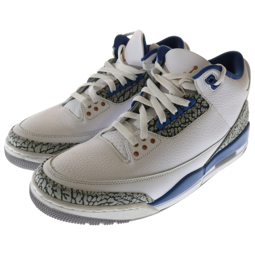 NIKE(ナイキ) AIR JORDAN 3 RETRO TRUE BLUE AND COPPER エアジョーダン3 レトロ トゥルーブルー アンド コッパー ハイカットスニーカー ホワイト US11.5/29.5cm CT8532-148