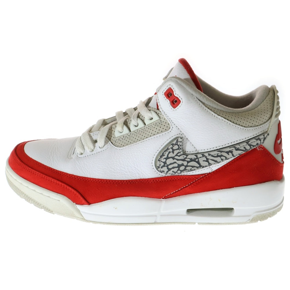 NIKE(ナイキ) AIR JORDAN 3 RETRO TINKER WHITE UNIVERSITY RED エアジョーダン3 レトロ ティンカー ハイカットスニーカー ホワイト/レッド US11/29cm CJ0939-100