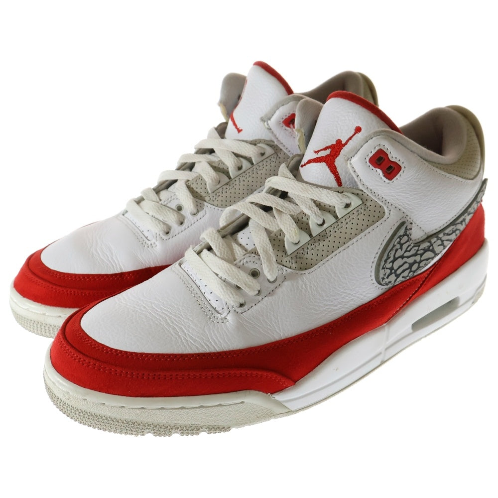 NIKE(ナイキ) AIR JORDAN 3 RETRO TINKER WHITE UNIVERSITY RED エアジョーダン3 レトロ ティンカー ハイカットスニーカー ホワイト/レッド US11/29cm CJ0939-100