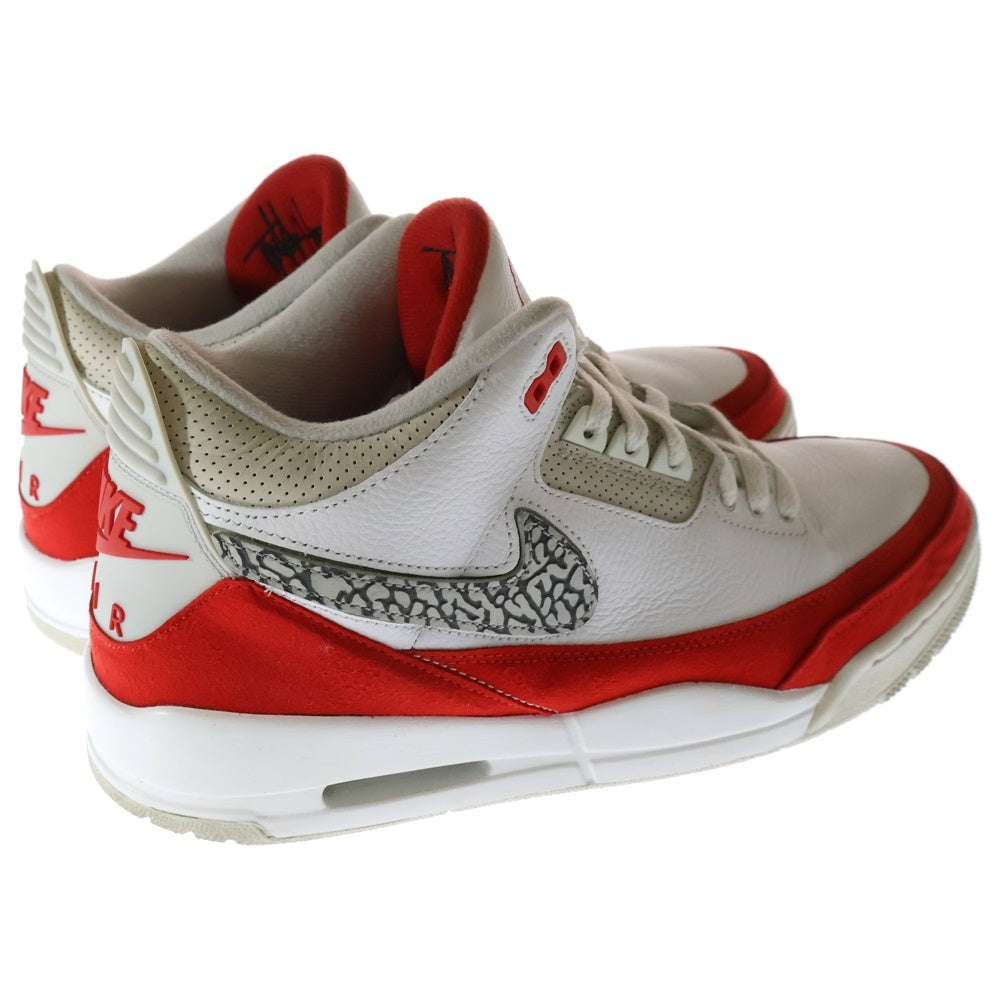 NIKE(ナイキ) AIR JORDAN 3 RETRO TINKER WHITE UNIVERSITY RED エアジョーダン3 レトロ ティンカー ハイカットスニーカー ホワイト/レッド US11/29cm CJ0939-100