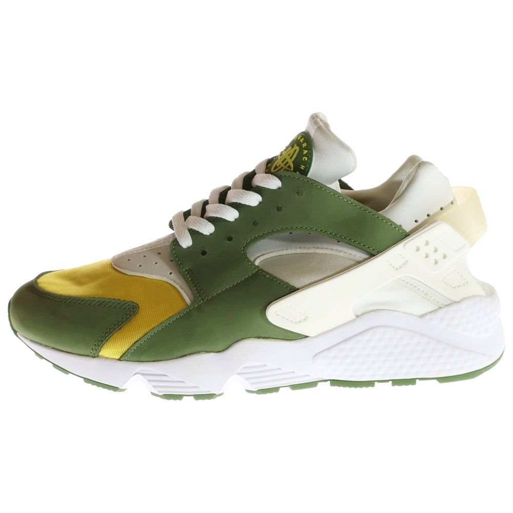 NIKE(ナイキ) ×STUSSY AIR HUARACHE LE DARK OLIVE ステューシー エアハラチ ダークオリーブ ローカットスニーカー カーキ/ホワイト US11.5/29.5cm DD1381-300