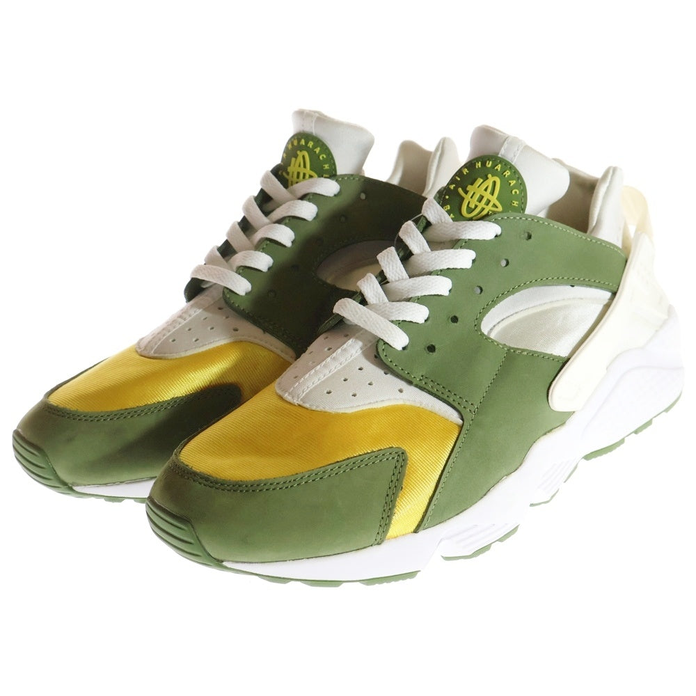 NIKE(ナイキ) ×STUSSY AIR HUARACHE LE DARK OLIVE ステューシー エアハラチ ダークオリーブ ローカットスニーカー カーキ/ホワイト US11.5/29.5cm DD1381-300