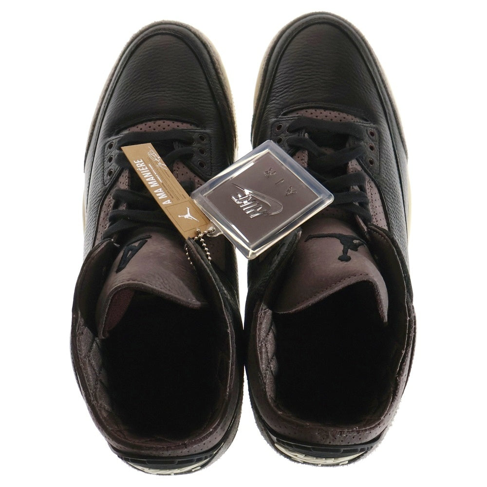 NIKE(ナイキ) ×A MA MANIERE WMNS AIR JORDAN 3 RETRO OG SP アママニエール エアジョーダン3 レトロ ハイカットスニーカー ブラック/パープル US13.5/30.5cm FZ4811-001