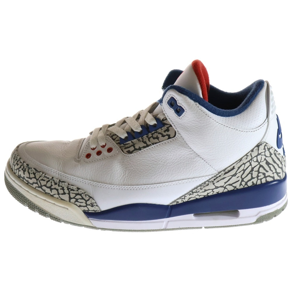 NIKE(ナイキ) AIR JORDAN 3 RETRO TRUE BLUE エアジョーダン3 レトロ トゥルー ブルー ハイカットスニーカー ホワイト/ブルー US11/29cm 854262-106