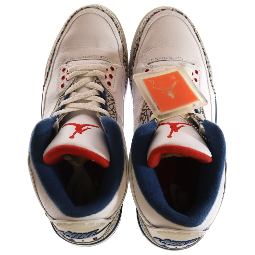 NIKE(ナイキ) AIR JORDAN 3 RETRO TRUE BLUE エアジョーダン3 レトロ トゥルー ブルー ハイカットスニーカー ホワイト/ブルー US11/29cm 854262-106