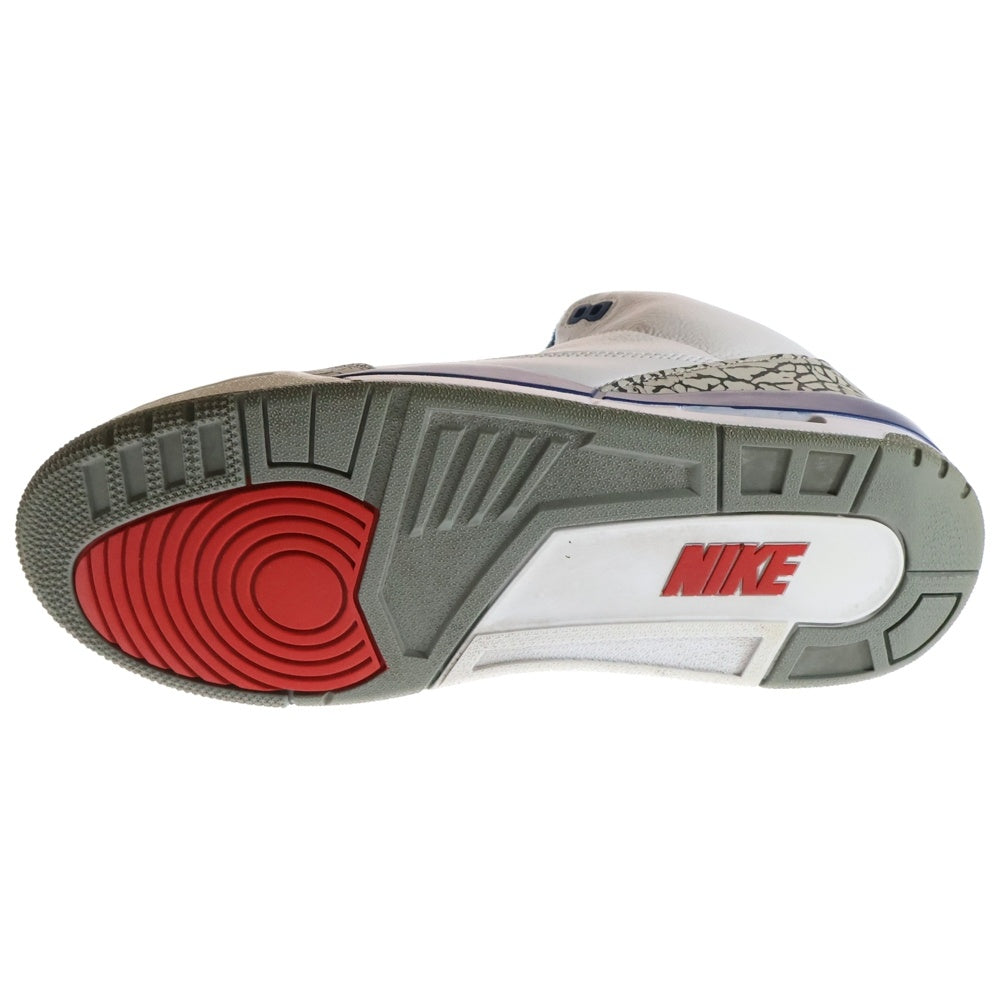 NIKE(ナイキ) AIR JORDAN 3 RETRO TRUE BLUE エアジョーダン3 レトロ トゥルー ブルー ハイカットスニーカー ホワイト/ブルー US11/29cm 854262-106