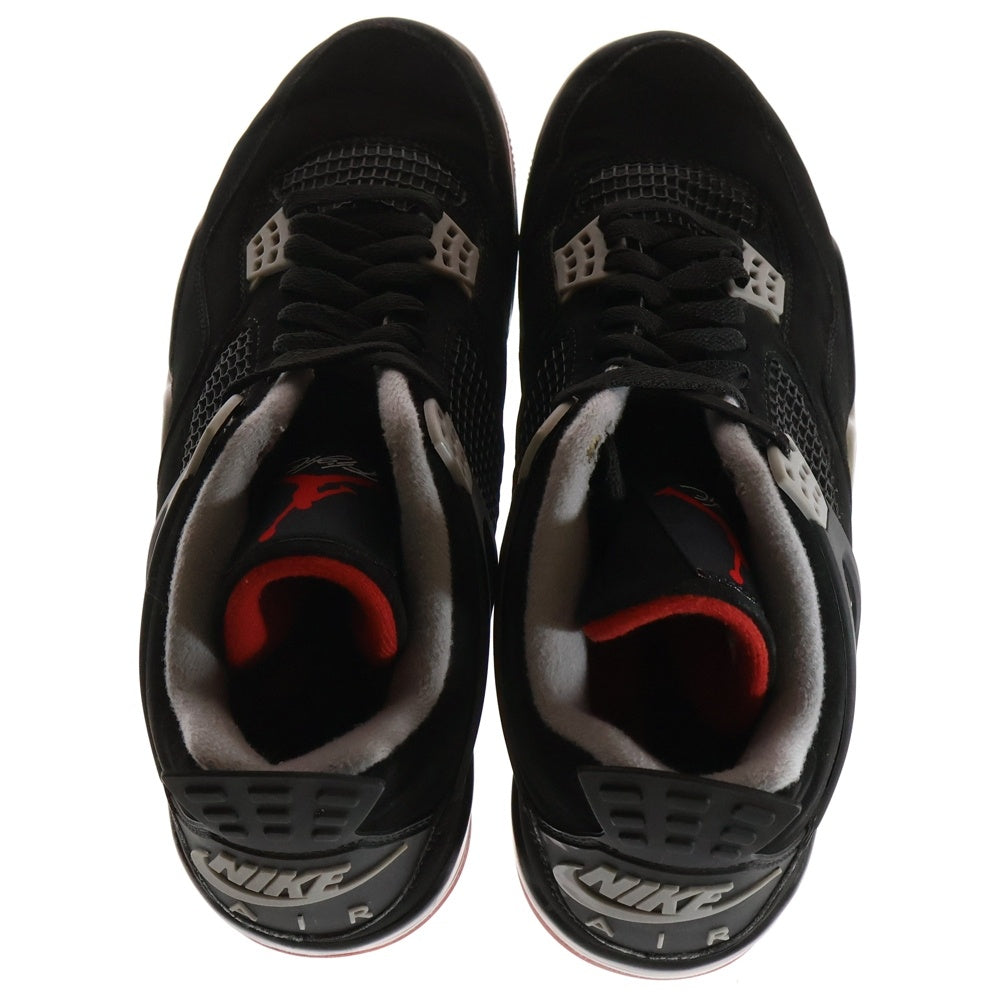 NIKE(ナイキ) AIR JORDAN 4 RETRO BRED 2019 エアジョーダン4 レトロ ブレッド ハイカットスニーカー ブラック US11.5/29.5cm 308497-060