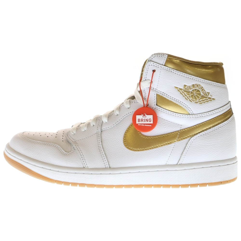 NIKE(ナイキ) AIR JORDAN 1 ウィメンズ エアジョーダン1 レトロ ハイ OG メタリックゴールド ハイカットスニーカー US12/29cm FD2596-107
