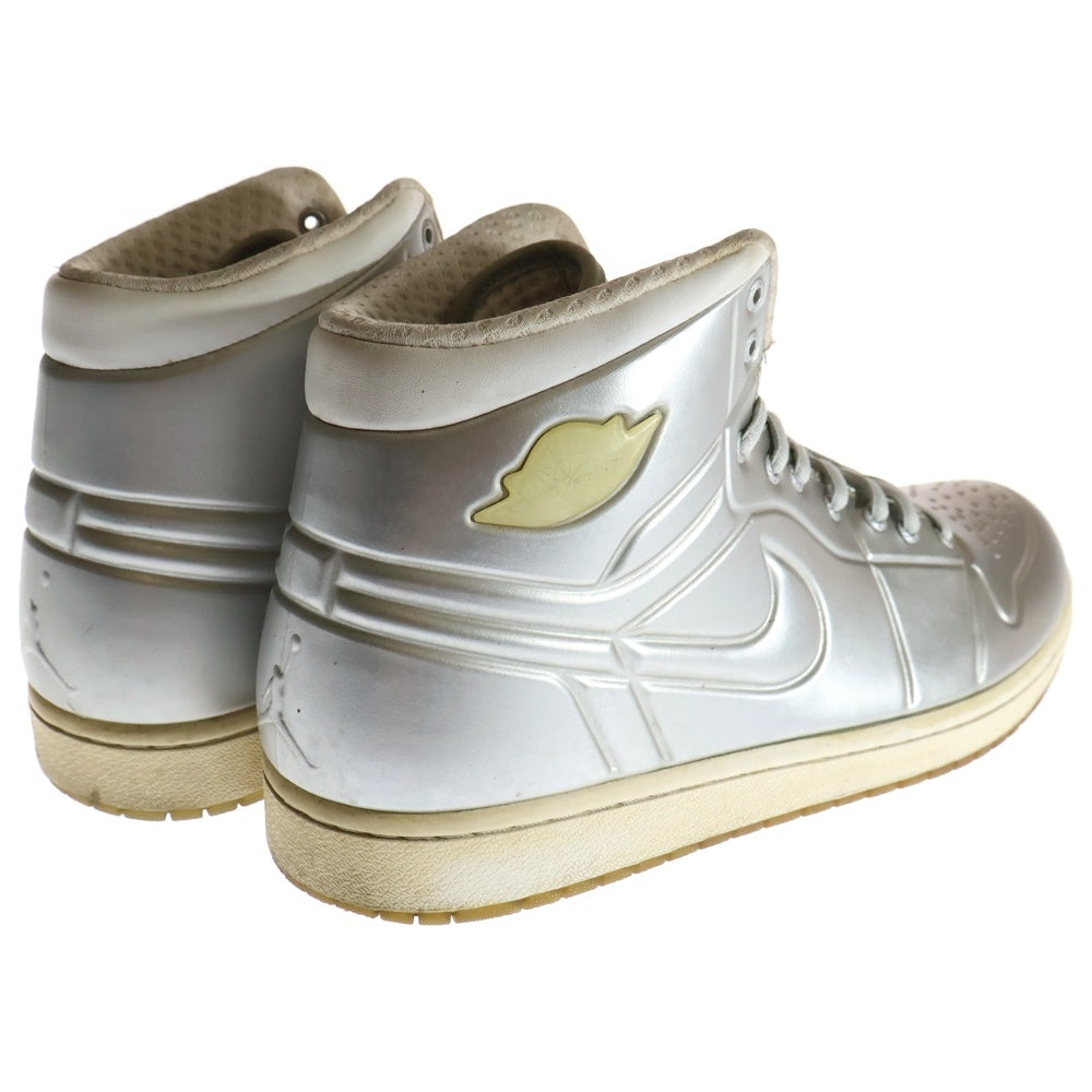 NIKE(ナイキ) 【観賞用2010年製】 AIR JORDAN 1 Anodized エアジョーダン1 ハイ アルマイト ハイカットスニーカー シルバー US11/29cm 414823-001