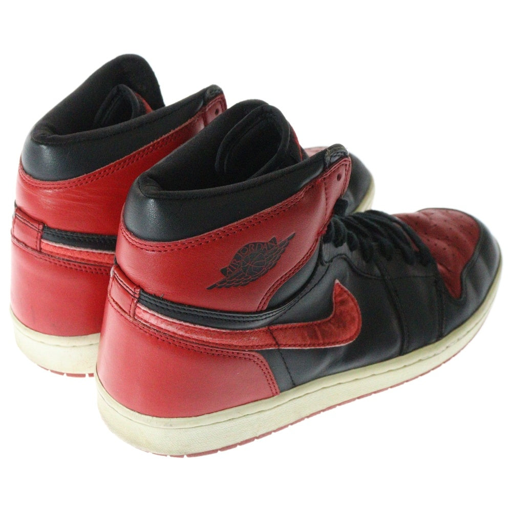 NIKE(ナイキ) 【観賞用 2001年製】AIR JORDAN 1 RETRO HIGH BRED エアジョーダン 1 レトロ ブレッドハイカットスニーカーブラック/レッド US11/29cm 136066-061