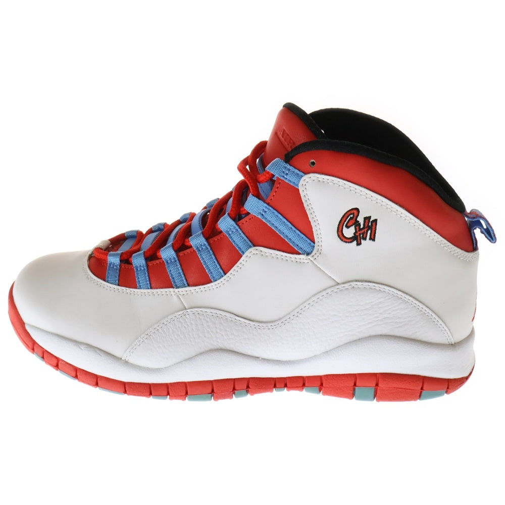 NIKE(ナイキ) AIR JORDAN 10 RETRO CHICAGO FLAG エアジョーダン10 レトロ シカゴフラッグ ハイカットスニーカー ホワイト/レッド US11.5/29.5cm 310805-114