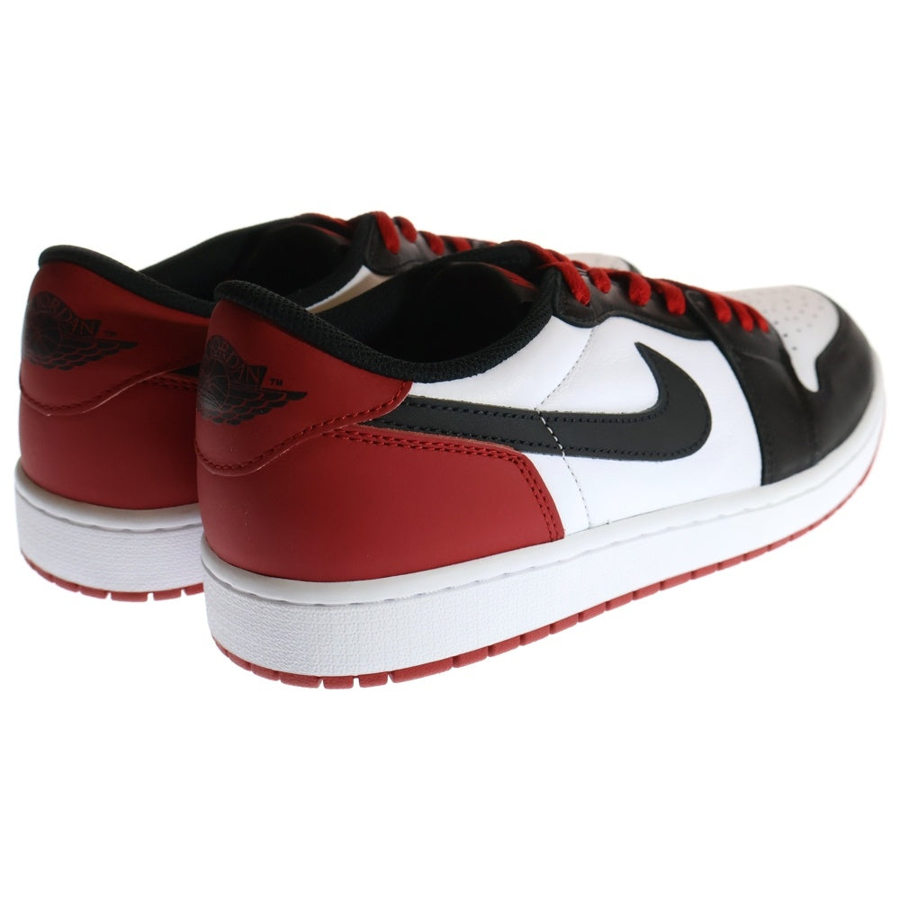 NIKE(ナイキ) AIR JORDAN 1 RETRO LOW OG BLACK TOE エアジョーダン1 ブラックトゥ レースアップ ローカットスニーカー ホワイト/ブラック/レッド US12/30cm CZ0790-106
