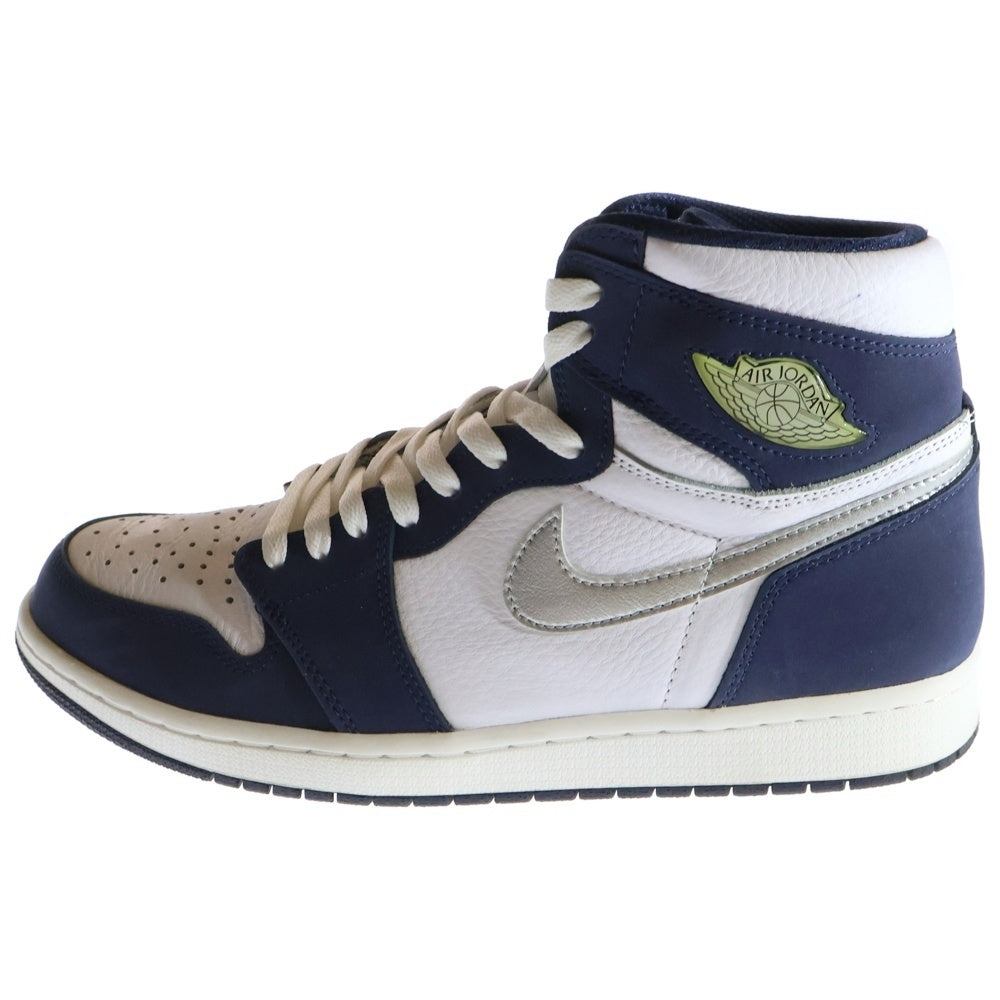 NIKE(ナイキ) AIR JORDAN 1 HIGH OG CO.JP MIDNIGHT NAVY 2020 エアジョーダン 1 ミッドナイトネイビー ハイカットスニーカー ホワイト/ネイビー US10.5/28.5cm DC1788-100