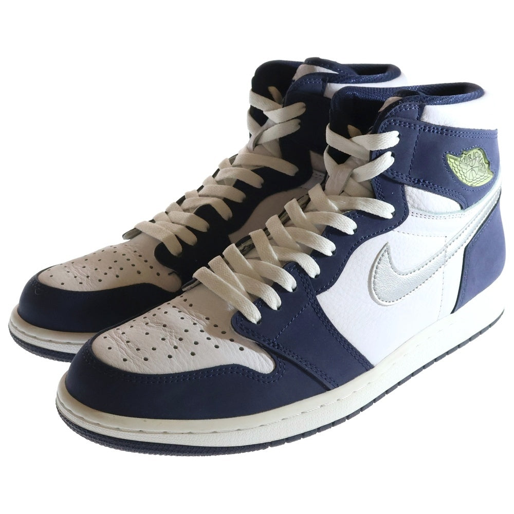 NIKE(ナイキ) AIR JORDAN 1 HIGH OG CO.JP MIDNIGHT NAVY 2020 エアジョーダン 1 ミッドナイトネイビー ハイカットスニーカー ホワイト/ネイビー US10.5/28.5cm DC1788-100