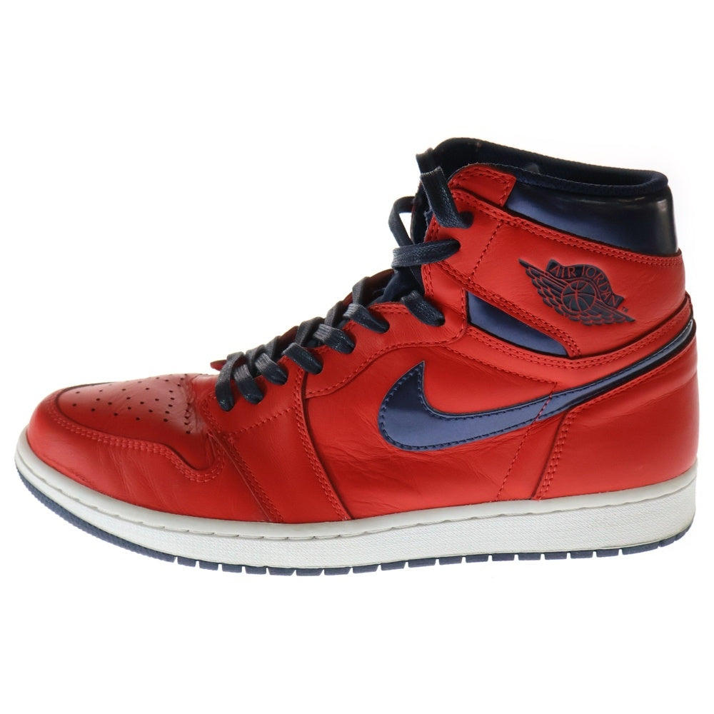 NIKE(ナイキ) AIR JORDAN 1 RETRO HIGH DAVID LETTERMAN エアジョーダン1レトロ デイビッドレターマン ハイカットスニーカー レッド/ネイビー US12/30cm 555088-606