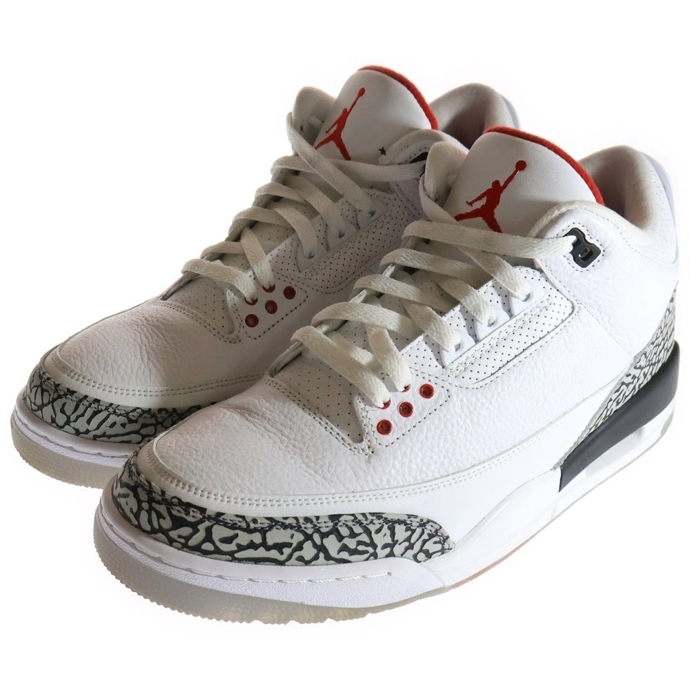 NIKE(ナイキ) AIR JORDAN 3 RETRO FREE THROW LINE WHITE CEMENT エアジョーダン3 レトロ フリー スロー ライン ホワイト セメント ハイカットスニーカー 923096-101