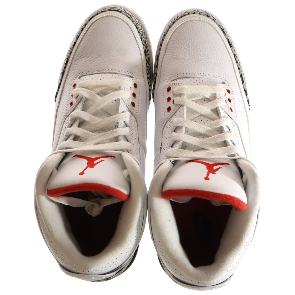NIKE(ナイキ) AIR JORDAN 3 RETRO FREE THROW LINE WHITE CEMENT エアジョーダン3 レトロ フリー スロー ライン ホワイト セメント ハイカットスニーカー 923096-101