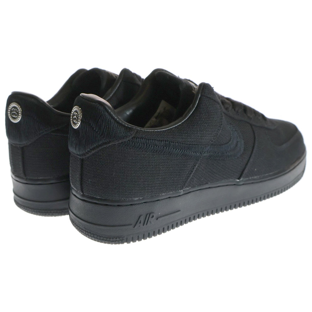 NIKE(ナイキ) ×STUSSY AIR FORCE 1 LOW ステューシー エアフォース1 ローカットスニーカー ブラック US11/29cm CZ9084-001