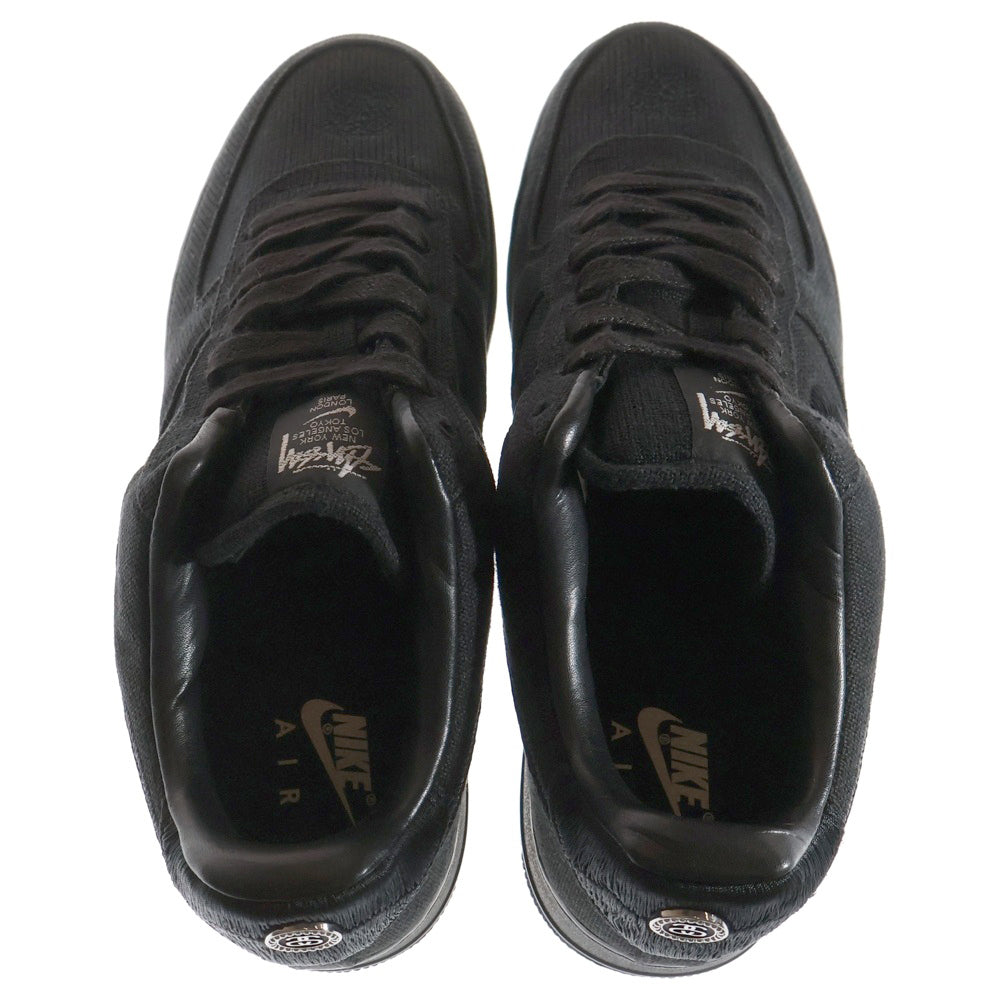 NIKE(ナイキ) ×STUSSY AIR FORCE 1 LOW ステューシー エアフォース1 ローカットスニーカー ブラック US11/29cm CZ9084-001