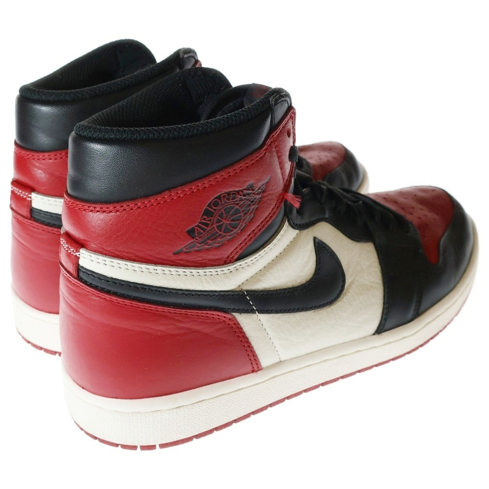 NIKE(ナイキ) AIR JORDAN 1 RETRO HIGH OG BRED TOE エアジョーダン1 ブレッドトゥ ハイカットスニーカー レッド/ブラック US11/29cm 555088-610