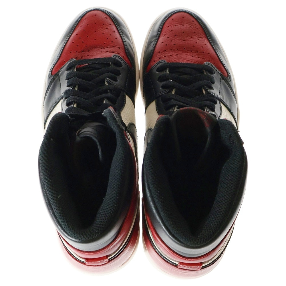 NIKE(ナイキ) AIR JORDAN 1 RETRO HIGH OG BRED TOE エアジョーダン1 ブレッドトゥ ハイカットスニーカー レッド/ブラック US11/29cm 555088-610