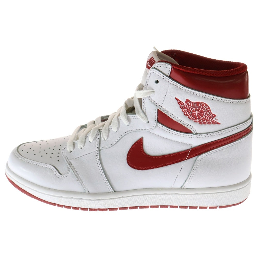 NIKE(ナイキ) AIR JORDAN 1 RETRO HIGH OG METALLIC RED エアジョーダン1 メタリックレッド レトロハイカットスニーカー ホワイト/レッド US11/29cm 555088-103