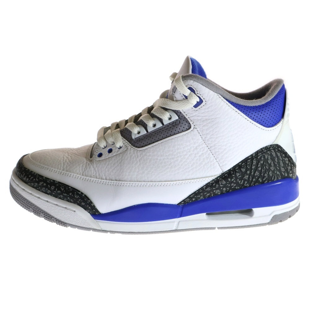 NIKE(ナイキ) AIR JORDAN 3 RETRO RACER BLUE エアジョーダン3 レトロ レーサー ブルー ハイカットスニーカー ホワイト/ブルー US11/29cm CT8532-145