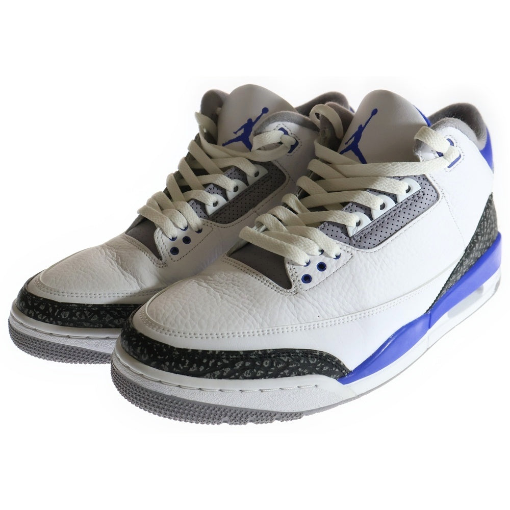 NIKE(ナイキ) AIR JORDAN 3 RETRO RACER BLUE エアジョーダン3 レトロ レーサー ブルー ハイカットスニーカー ホワイト/ブルー US11/29cm CT8532-145