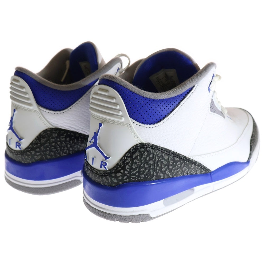 NIKE(ナイキ) AIR JORDAN 3 RETRO RACER BLUE エアジョーダン3 レトロ レーサー ブルー ハイカットスニーカー ホワイト/ブルー US11/29cm CT8532-145