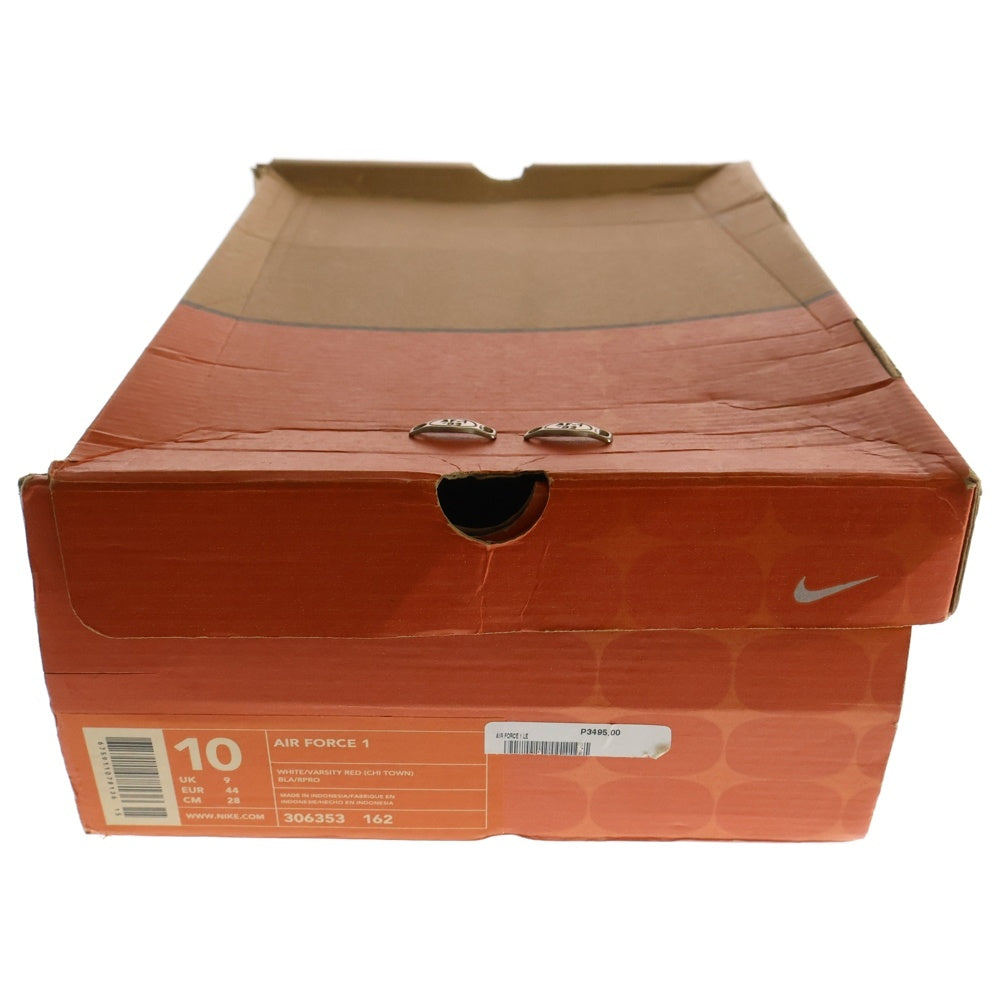 NIKE(ナイキ) 【観賞用2003年製】 AIR FORCE 1 LOW CHI TWON エアフォース 1 チャイナタウン ローカットスニーカーシューズ ホワイト/レッド US10/28cm 306353-162