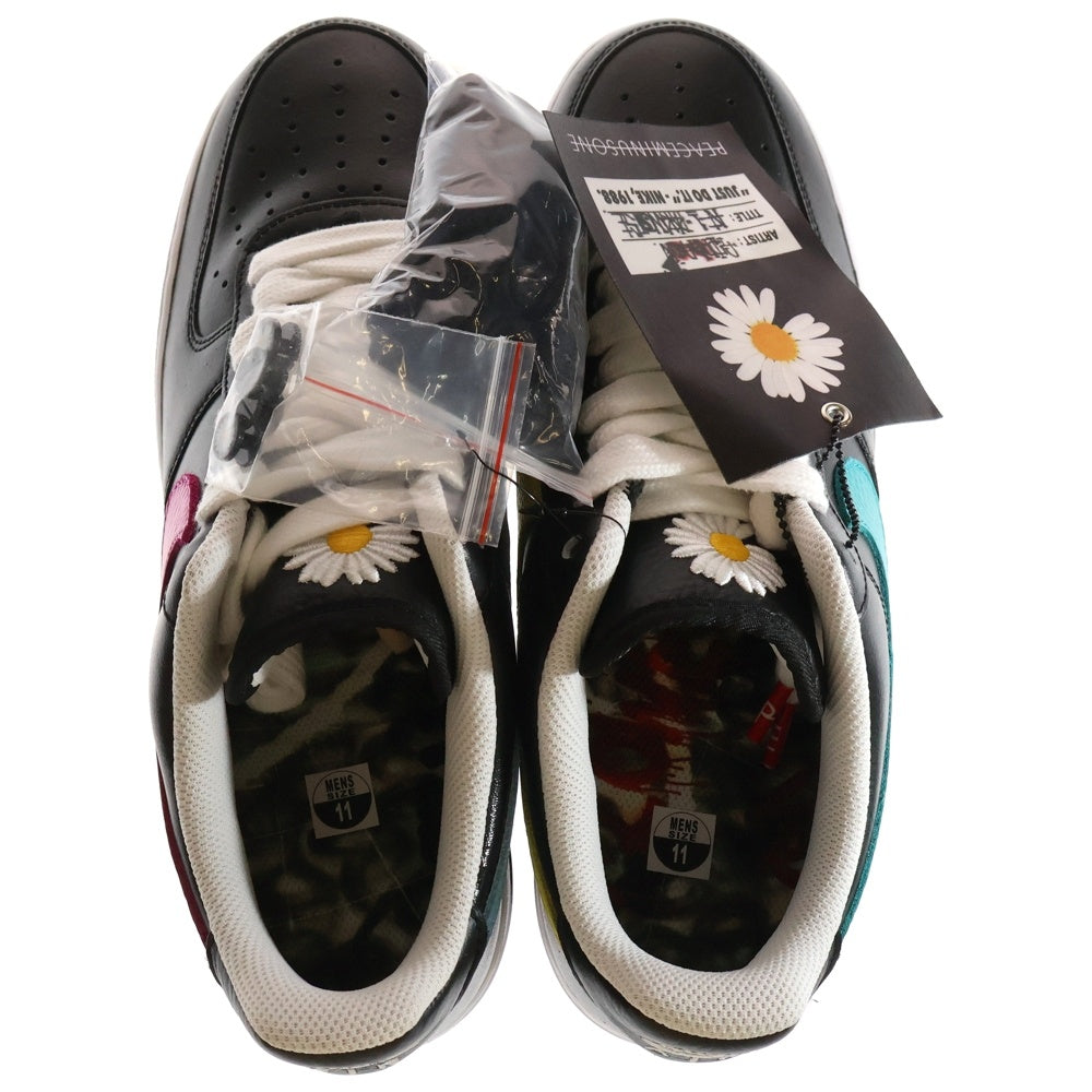 NIKE(ナイキ) ×PEACEMINUSONE AIR FORCE 1 3.0 G-DRAGON ピースマイナスワン エアフォース 1 パラノイズ ローカットスニーカー ブラック US11/29cm AQ3692-004
