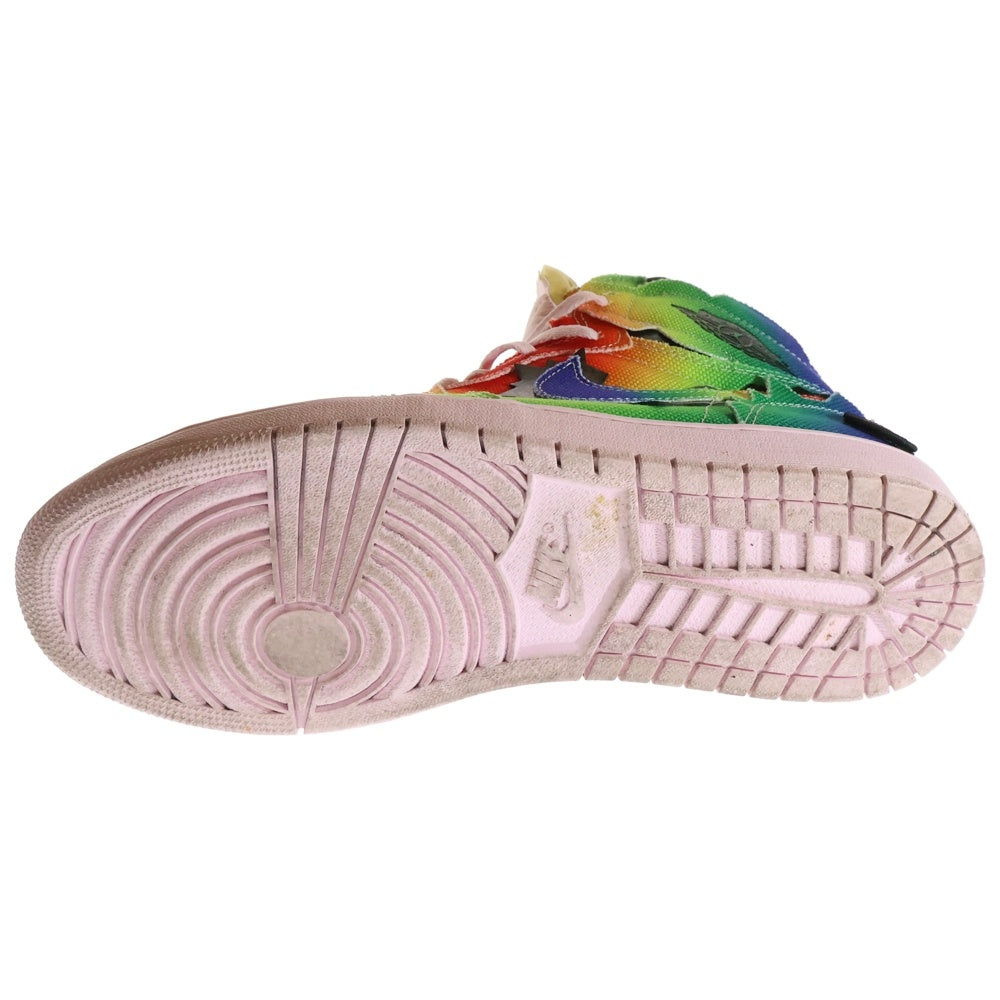 NIKE(ナイキ) ×J BALVIN NIKE AIR JORDAN 1 HIGH OG RAINBOW J バルビン エアジョーダン1 OG レインボー ハイカットスニーカー マルチカラー US12/30cm DC3481-900