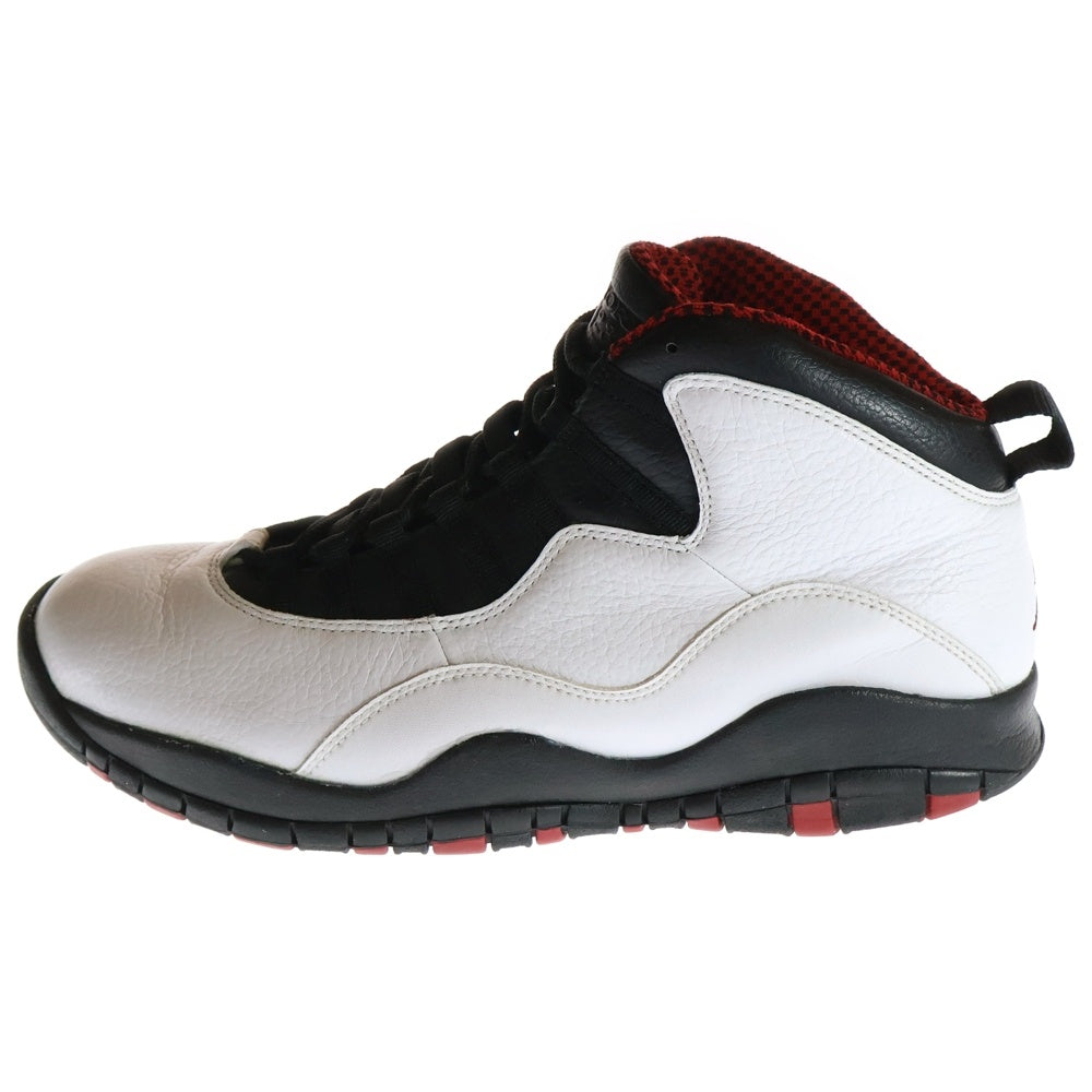 NIKE(ナイキ) 【観賞用2012年製】 AIR JORDAN 10 RETRO CHICAGO エアジョーダン10 レトロ シカゴ ハイカットスニーカー ホワイト/ブラック US10.5/28.5cm 310805-100