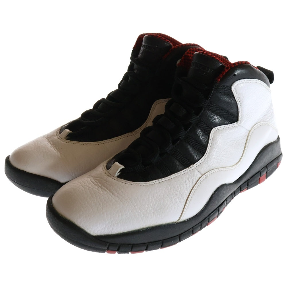 NIKE(ナイキ) 【観賞用2012年製】 AIR JORDAN 10 RETRO CHICAGO エアジョーダン10 レトロ シカゴ ハイカットスニーカー ホワイト/ブラック US10.5/28.5cm 310805-100