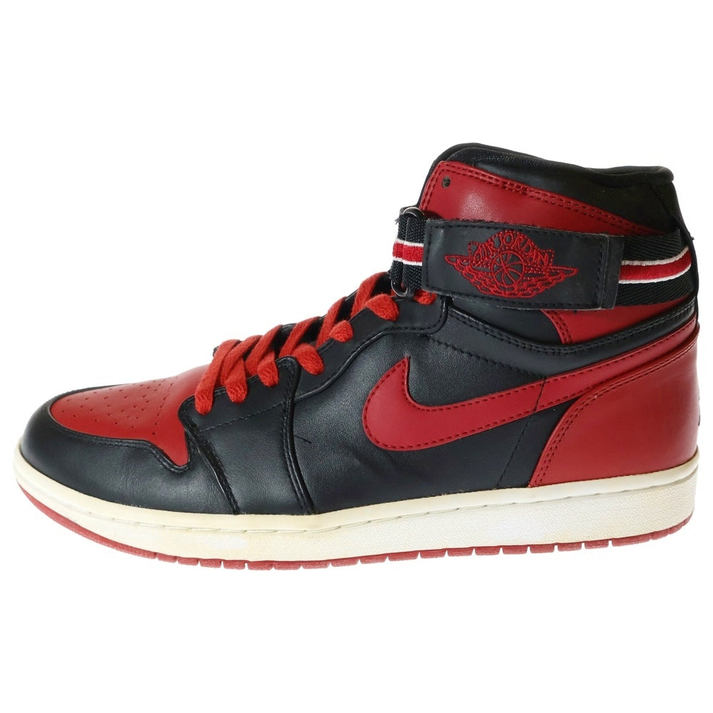 NIKE(ナイキ) 【観賞用2008年製】 AIR JORDAN 1 RETRO HIGH STRAP BRED エアジョーダン 1 レトロ ハイ ストラップ ブレッド ハイカットスニーカー US10.5/28.5cm 342132-061