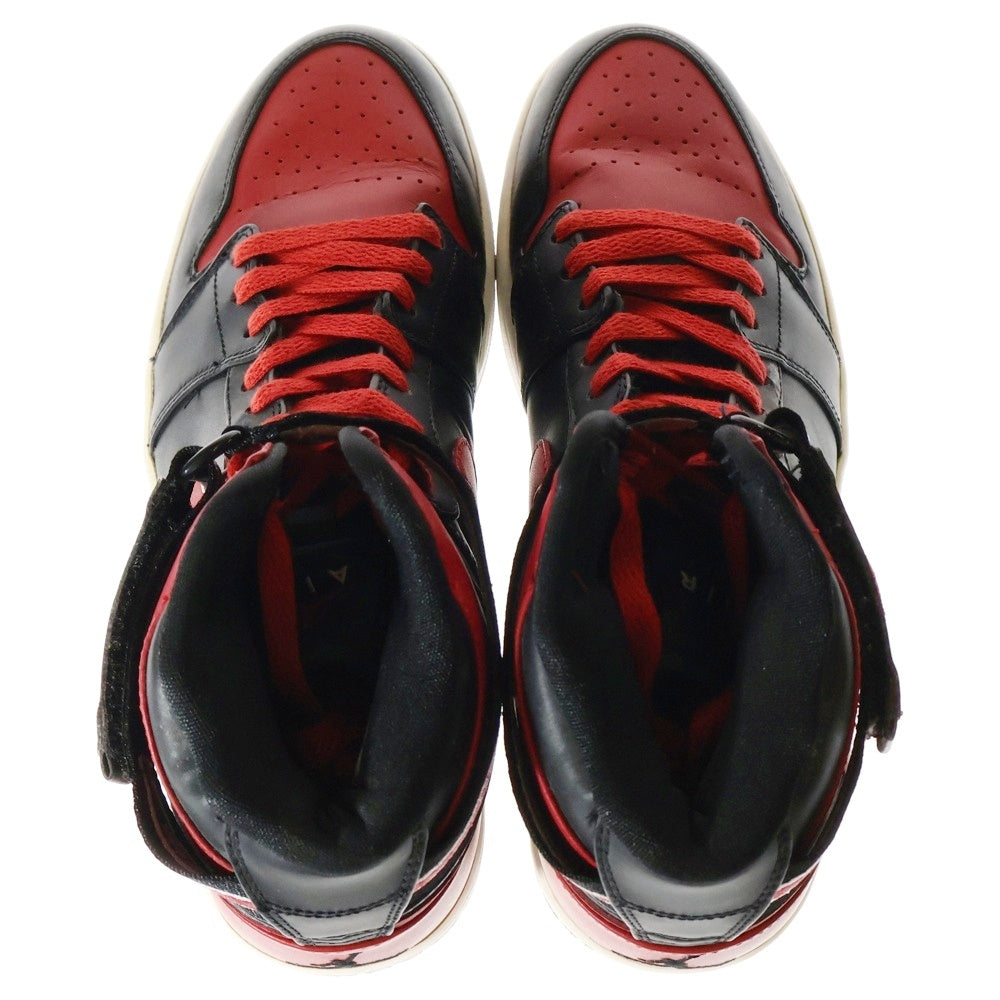 NIKE(ナイキ) 【観賞用2008年製】 AIR JORDAN 1 RETRO HIGH STRAP BRED エアジョーダン 1 レトロ ハイ ストラップ ブレッド ハイカットスニーカー US10.5/28.5cm 342132-061