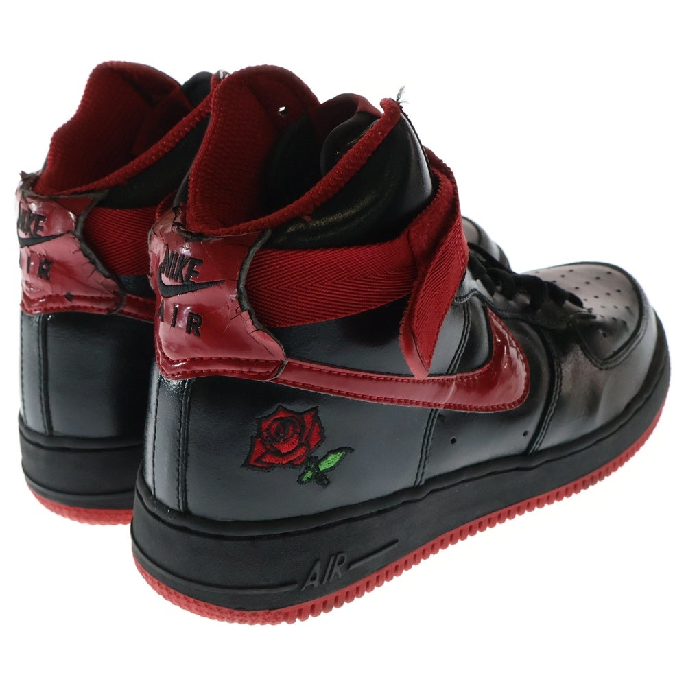 NIKE(ナイキ) 【観賞用2002年製】 AIR FORCE 1 HIGH エアフォース 1 パテントハイカットスニーカーシューズ ブラック/レッド US10.5/28.5cm 624038-061