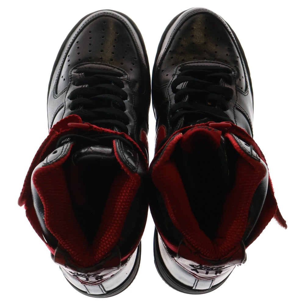 NIKE(ナイキ) 【観賞用2002年製】 AIR FORCE 1 HIGH エアフォース 1 パテントハイカットスニーカーシューズ ブラック/レッド US10.5/28.5cm 624038-061