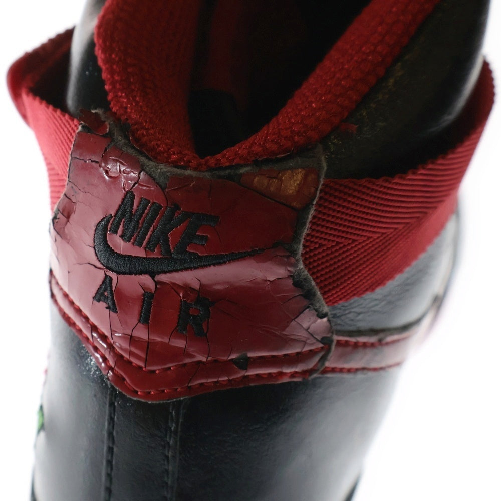 NIKE(ナイキ) 【観賞用2002年製】 AIR FORCE 1 HIGH エアフォース 1 パテントハイカットスニーカーシューズ ブラック/レッド US10.5/28.5cm 624038-061