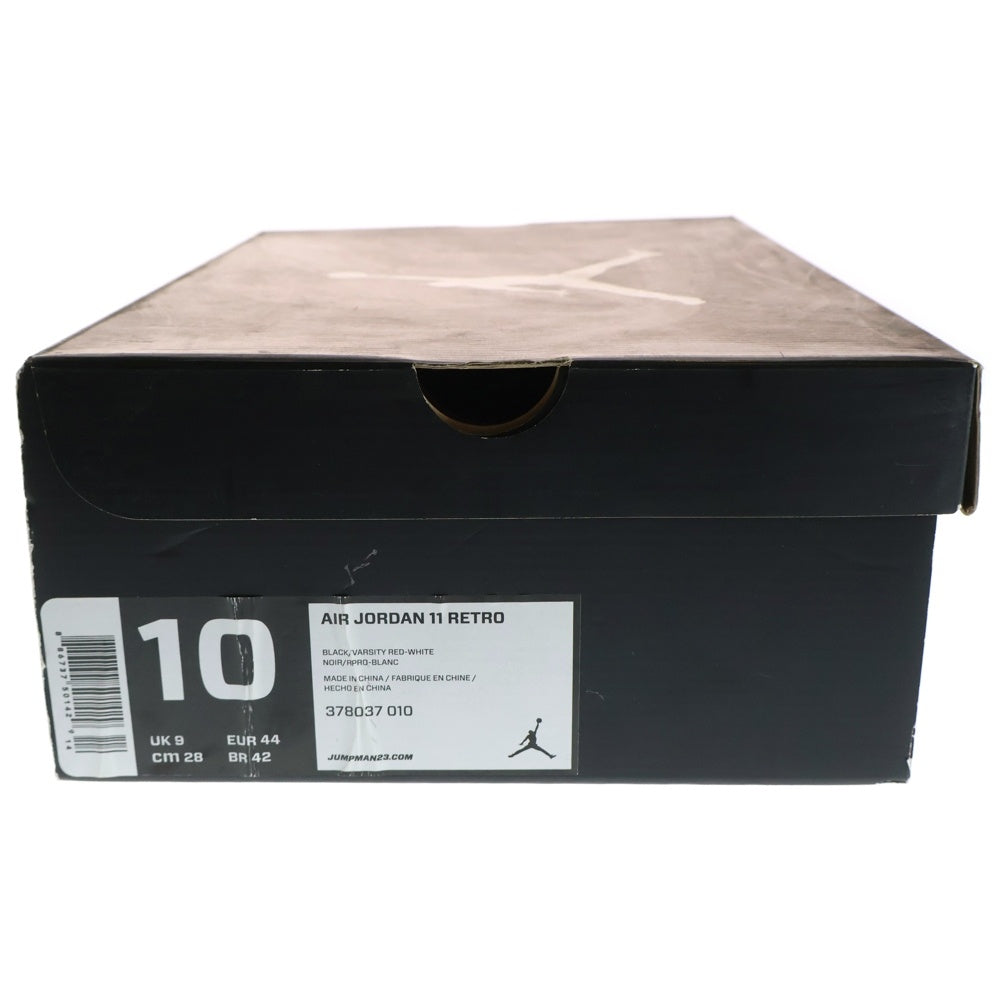 NIKE(ナイキ) 【観賞用 2012年製】AIR JORDAN 11 RETRO BRED エアジョーダン11 レトロ ブレッド ハイカットスニーカー ブラック/レッド US10/28cm 378037-010