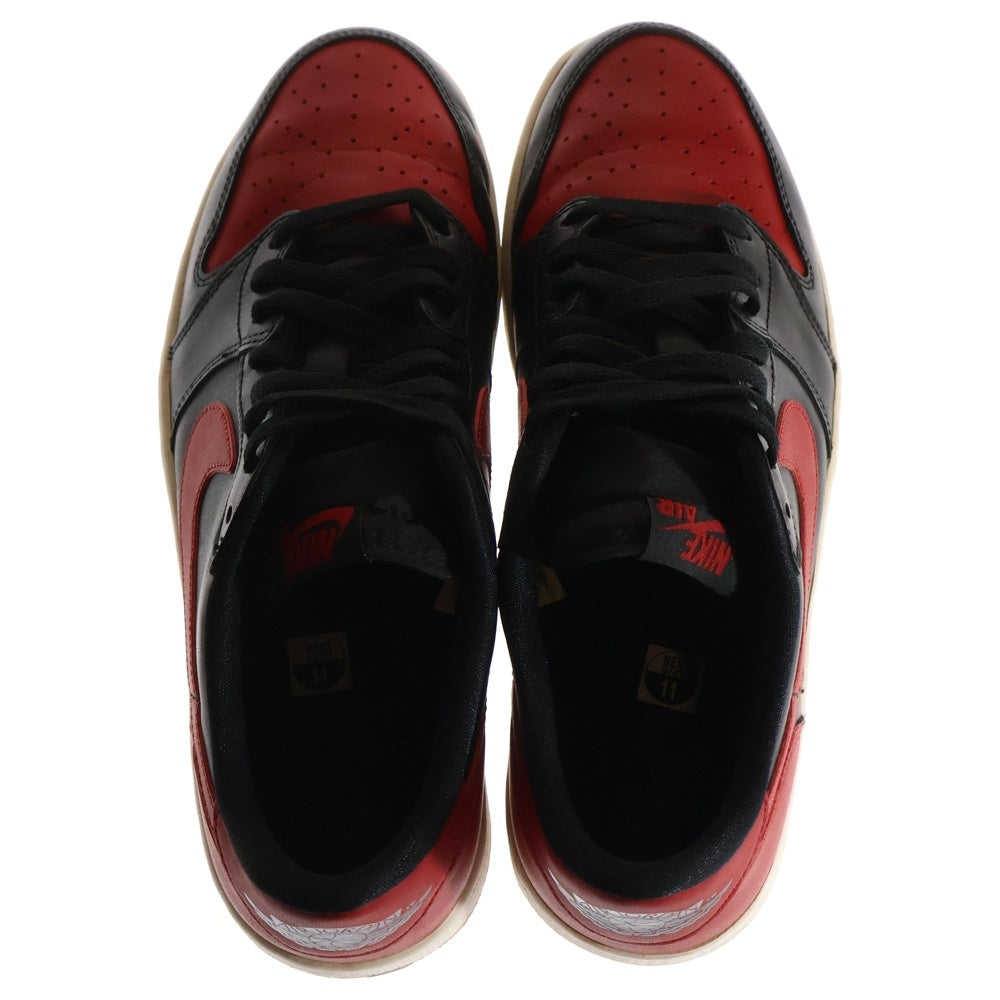 NIKE(ナイキ) 【観賞用2014年製】 AIR JORDAN 1 RETRO LOW BRED エアジョーダン1 ロー ブレッド ローカットスニーカー ブラック/レッド USUS11/29cm 705329-001