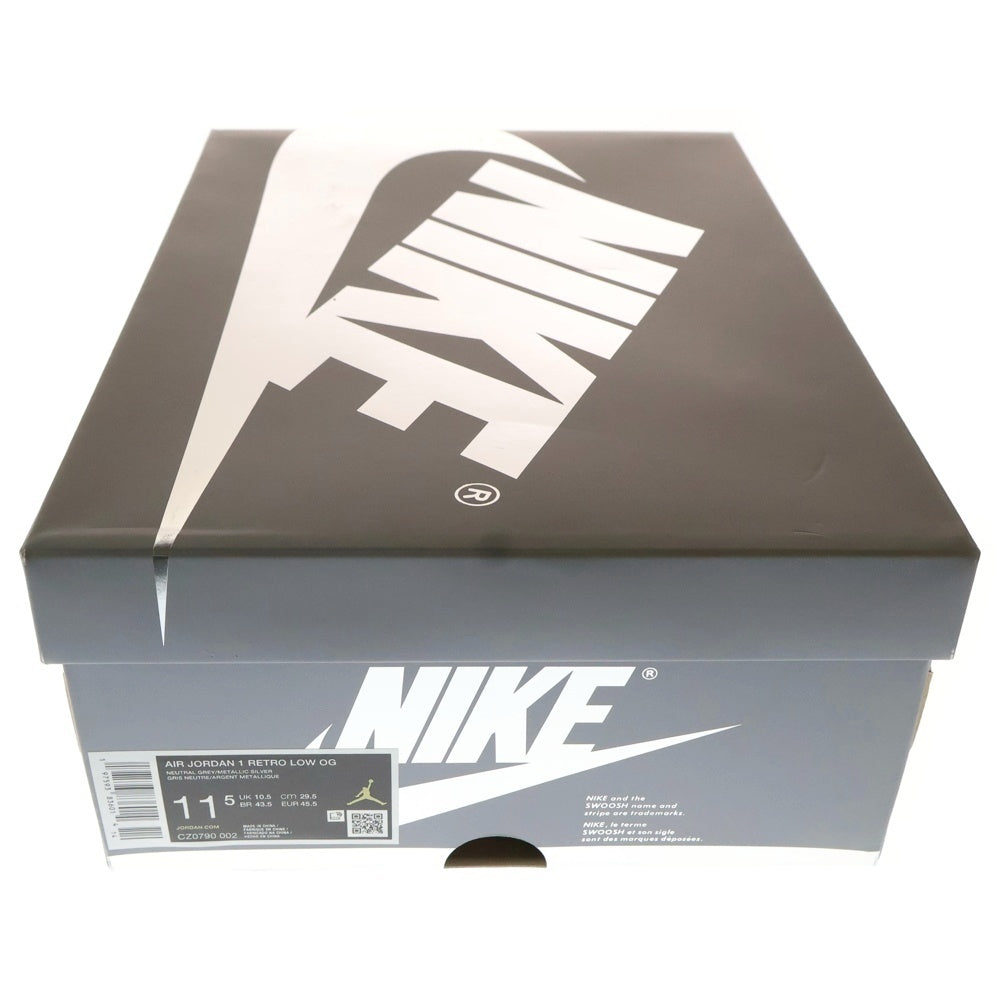 NIKE(ナイキ) AIR JORDAN 1 RETRO LOW OG SILVER エアージョーダン 1 レトロ ローカットスニーカー シルバー US11.5/29.5cm CZ0790-002