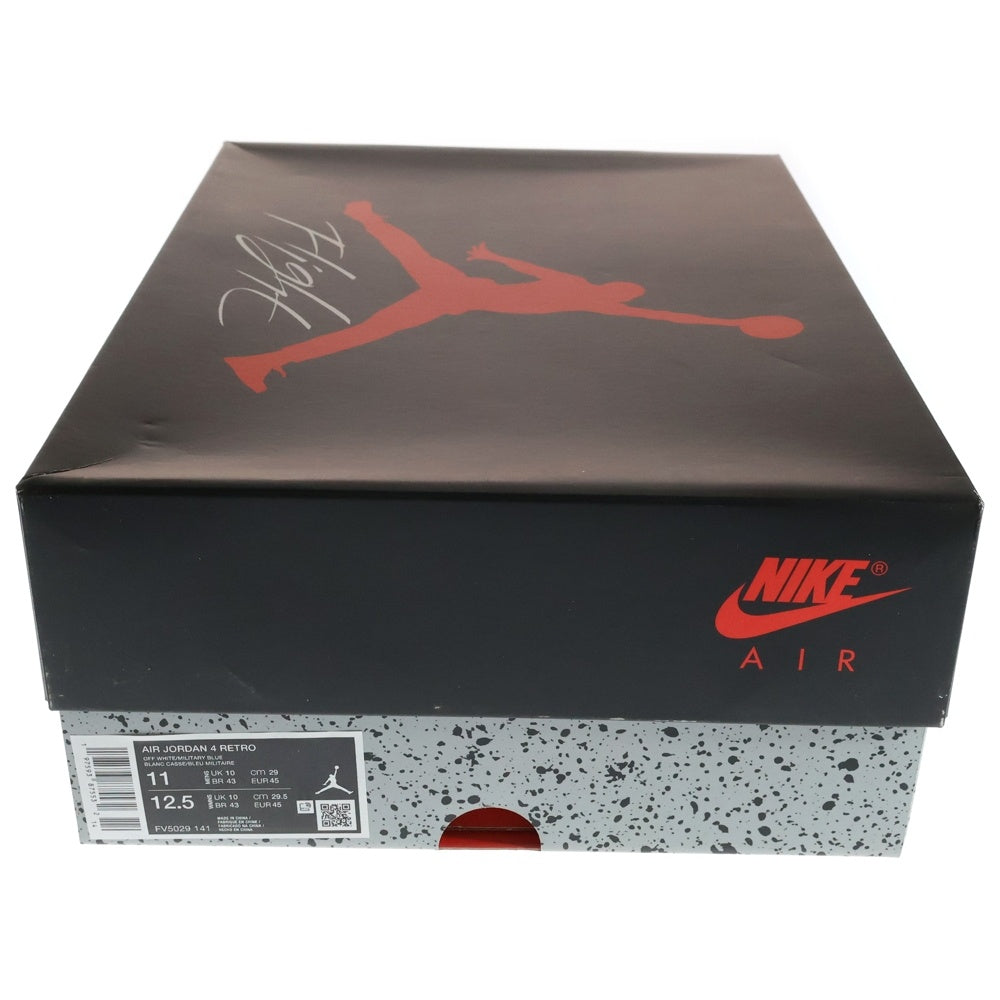 NIKE(ナイキ) AIR JORDAN 4 RETRO INDUSTRIAL BLUE エアジョーダン4 レトロ インダストリアルブルー ハイカットスニーカー ホワイト/ブルー US11/29cm FV5029-141