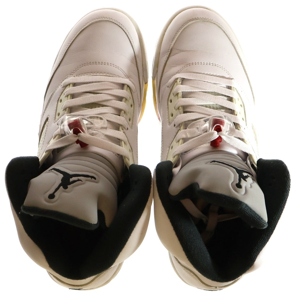 NIKE(ナイキ) ×SUPREME AIR JORDAN 5 RETRO シュプリーム エアジョーダン 5 レトロ ハイカットスニーカー ホワイト US10.5/28.5cm 824371-101