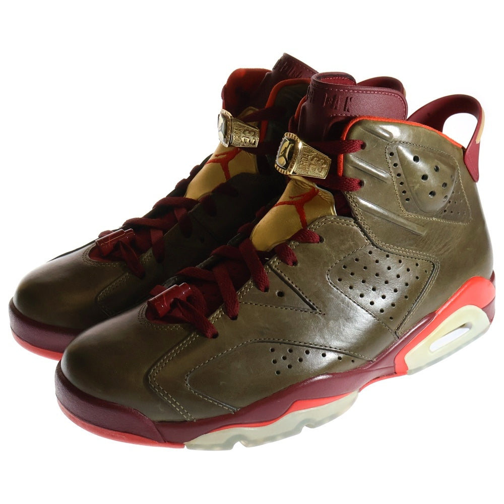 NIKE(ナイキ) 【観賞用2014年製】JORDAN 6 RETRO RAW UMBER エアジョーダン6 レトロ ローアンバー ハイカットスニーカー ブラウン US11/29cm 384664-250