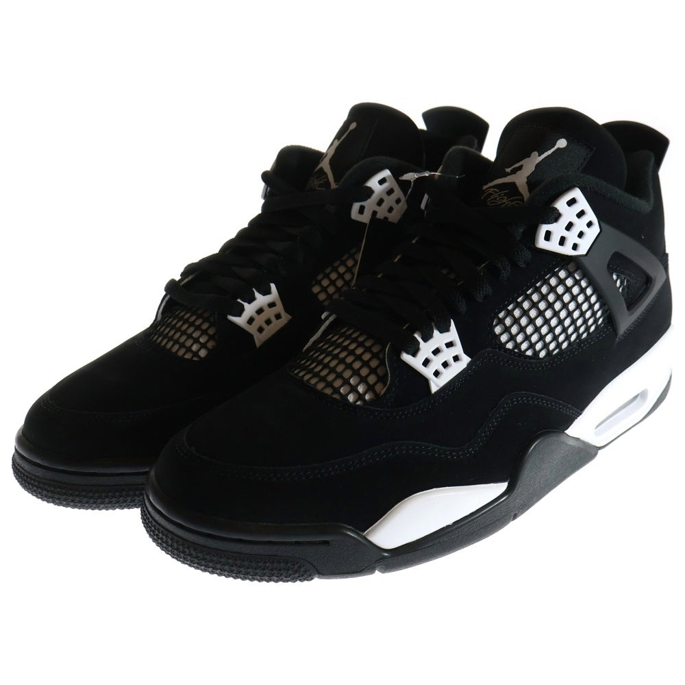 NIKE(ナイキ) AIR JORDAN 4 RETRO WHITE THUNDER エアジョーダン4 レトロ ホワイトサンダー ハイカットスニーカー ブラック US11/29cm FQ8138-001