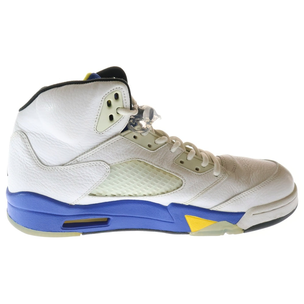 NIKE(ナイキ) 【観賞用 2013年】 AIR JORDAN 5 RETRO LANEY エアジョーダン 5 レイニー ハイカットスニーカー ホワイト/ブルー US11/29cm 136027-189