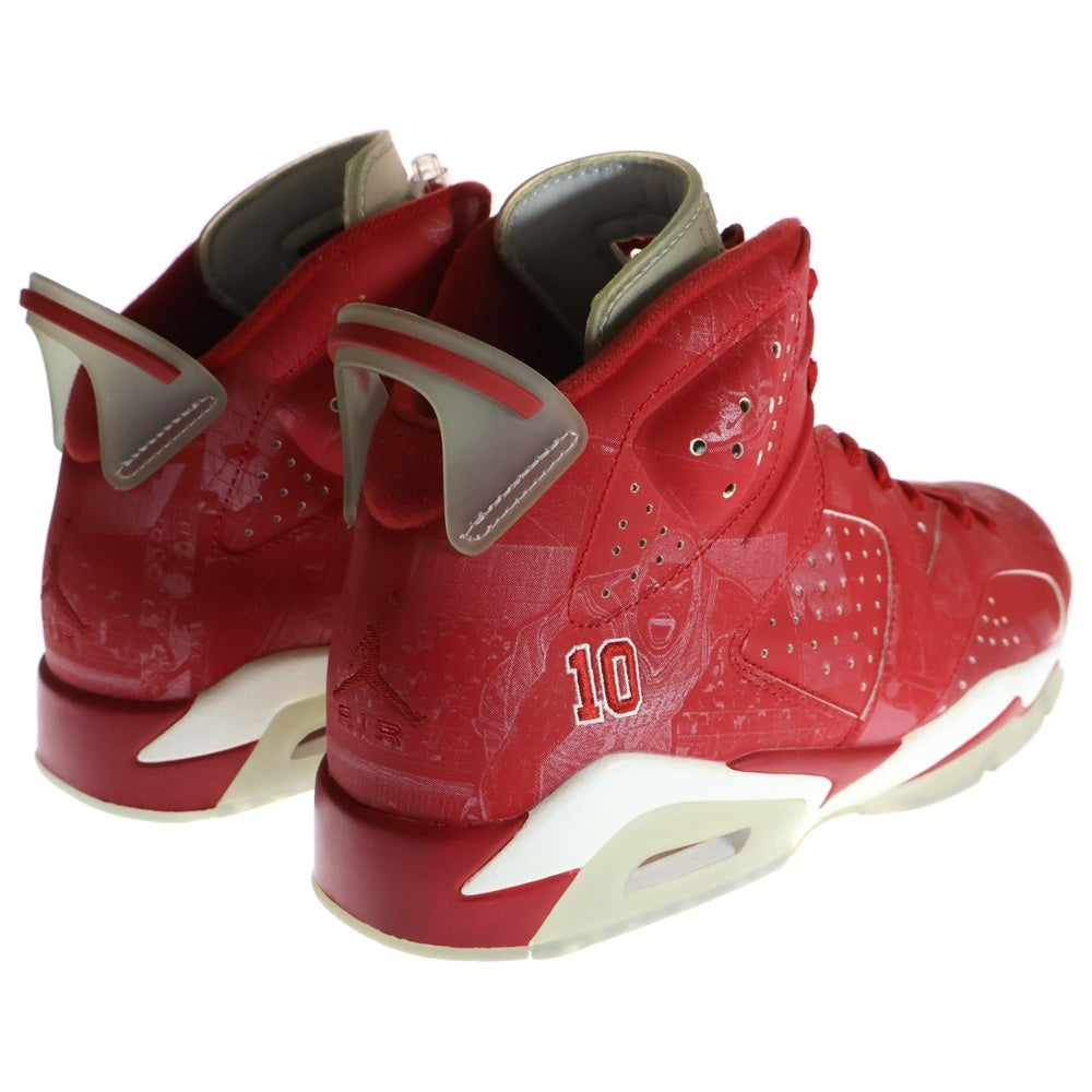 NIKE(ナイキ) 【観賞用 2014年製】 ×SLAM DUNK AIR JORDAN 6 RETRO スラムダンク エアジョーダン6 ハイカットスニーカー レッド US10.5/28.5cm 717302-600